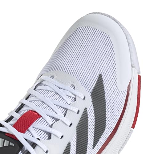 Adidas Mens Crazyquick Lightstrike Padel Tennis, White/Black/Lucid Red, 9.5