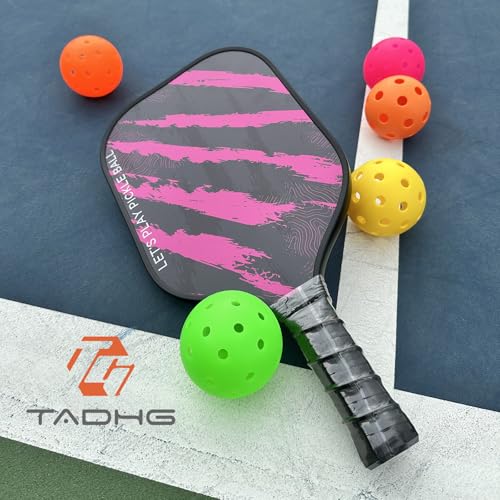 TADHG Pickleball Paddle T700 Raw Carbon Fiber 16mm Control Honeycomb Core Frosted Grit Surface Balanced Power & Spin Racket for Intermediate and Advanced Players (Dewclaw)