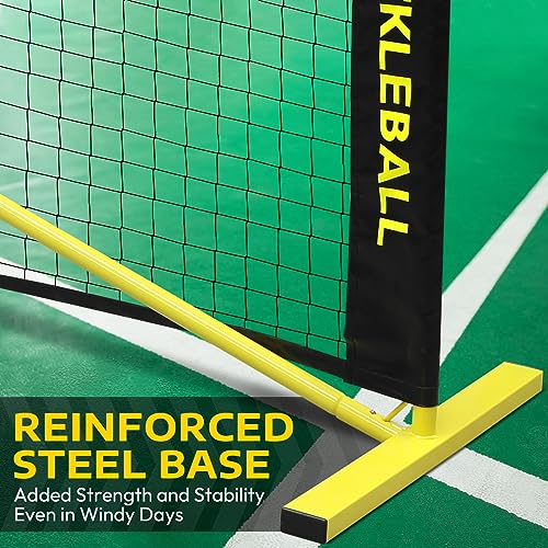 A11N SPORTS Designed for All Weather Conditions with Steady Metal Frame and Strong PE Net, Regulation Size Net with Carrying Bag- 22’ Wide x 36” Tall, Indoor/Outdoor Use