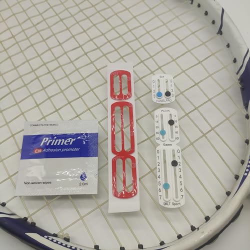 FUMELPRO Score Keeper for Tennis Racket and Padel,Easily Mounted Small Score Board to Keep Score of Points.numbers carved by Laser, bonded with strong Adhesive without Falling off,the Best Tennis Gift