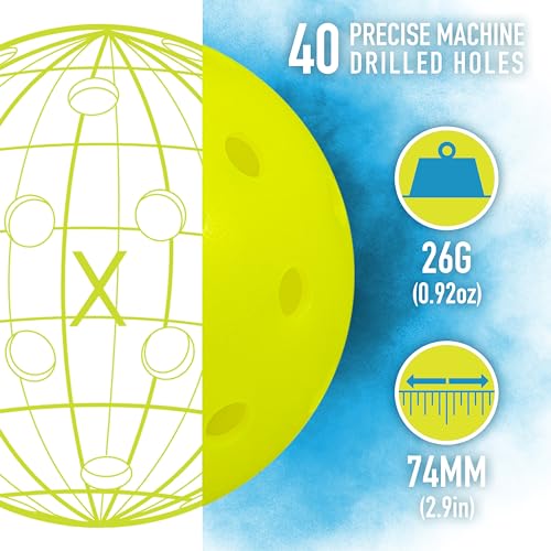 Franklin Sports - Aluminum Pickleball Paddle 4 Player Paddle and Ball Set- USA Pickleball (USAPA) Approved
