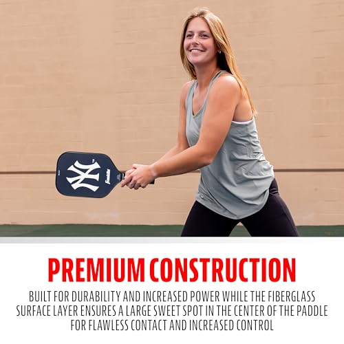 Franklin Sports MLB New York Yankees Pickleball Paddle - Official MLB Team Rackets - USAP (USAPA) Approved Premium Quality Pickleball Paddles - Authentic Team Logos + Colors
