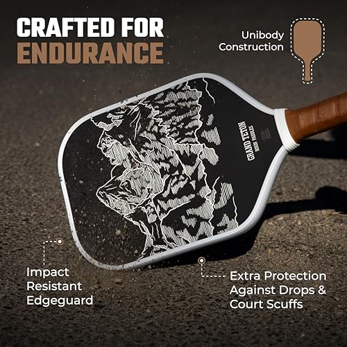 Bison Paddles: Carbon Fiber Pickleball Paddle Set of 2 - National Parks Edition | Durable Unibody Construction | Textured Carbon Fiber Surface | Every Purchase Helps Fund National Parks