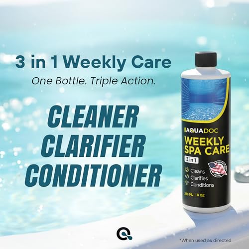 AquaDoc 3 in 1 Hot Tub Weekly Care - Concentrated Spa Water Conditioning Treatment to Help Reduce Residue, Improve Water Appearance, Enhance Comfort - Made in USA - 8 oz