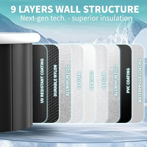 Cold Plunge PRO Next-Gen Cold Plunge Tub for Athletes | Integrated Pole-free Insulation Wall Ice Bath Tub/Ice Pod | Extra Large Outdoor/Indoor Recovery Portable Bathtub