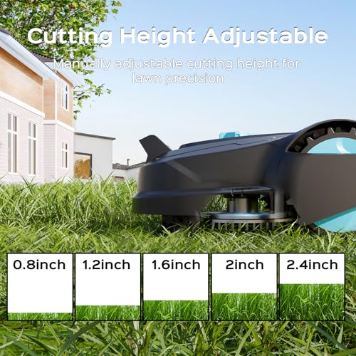 YARDCARE 2026 M800Plus GPS+3D Vision Cordless Robot Lawn Mower with Bow-Shaped Path Mowing, APP Control, Robotic Lawnmower with Obstacle Avoidance, Auto-Charging for Lawns up to 8611 sq.ft