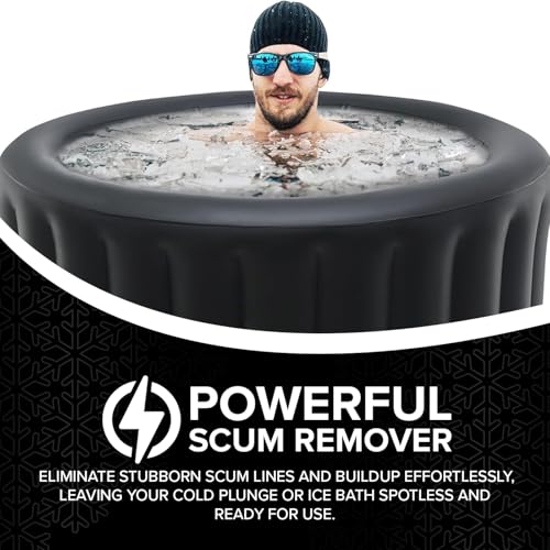 Spazazz Radi8 Cold Plunge Cleaner– 3-in-1 Water Treatment Formula for Ice Bath & Cold Plunge Tubs – Removes Scum, Cleans, Controls Odors – Dye Free & Skin Safe - 16 fl oz Bottle