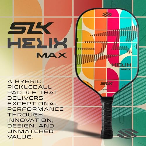 Selkirk Sport SLK Helix Pro Pickleball Paddle | Thermoformed Carbon Fiber Core Pickleball Paddles with Carbon Fiber & Fiberglass Hybrid Face | Unmatched Control | Jeweled