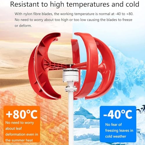 5000W Wind Turbine Generator Kit - 12V/24V/48V Vertical 5-Blade DC Generator for Home, Chalet, Hybrid Solar & Wind Energy Solutions - Efficient Power Generation