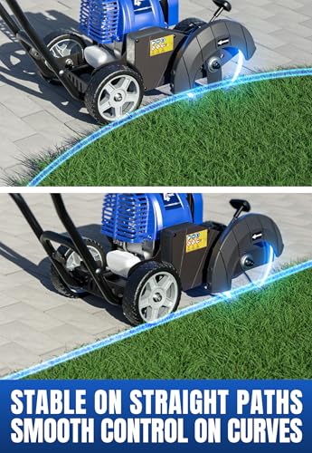 Wild Badger Power Sidewalk Edger Lawn Tool Gas 31cc WB31CCED, Blue