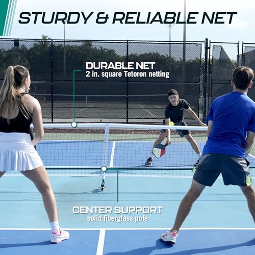 Orca Pickleball 22-ft Net 2-in-1 Full Court and 12-ft Half Court Net Set