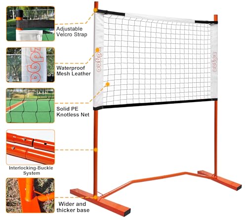 Zdgao Small Pickleball Net Set- 10FT Mini Pickleball Net, 4FT Adjustable Height Dink Training Rebounder Net with Outdoor Pickleballs, Paddles Set of 2 and Carry Bag for Driveway, Backyard