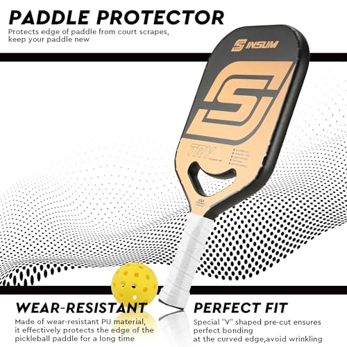 INSUM Pickleball Paddle Edge Guard Tapes Protection Tapes, Pre-Cut V, 20/23/26mm Width Protective Tapes for All Thickness Edges