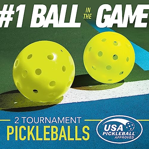 Franklin Sports Pickleball Paddle and Ball Set - Aluminum - Jet - 2 Player - USAPA Approved