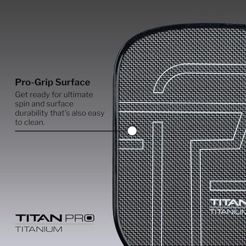 Titan Pickleball Titanium Pro Pickleball Paddles, 8mm PP Honeycomb Duo Core, Carbon Fiber Pickleball Paddle, Elongated, USAPA Approved, 14mm Thickness, Toray T700 Pickleball Paddle