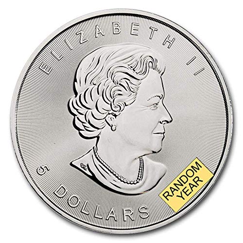 1988 - Present (Random Year) 1 oz Canadian Silver Maple Leaf Coin Brilliant Uncirculated with Certificate of Authenticity $5 Seller BU