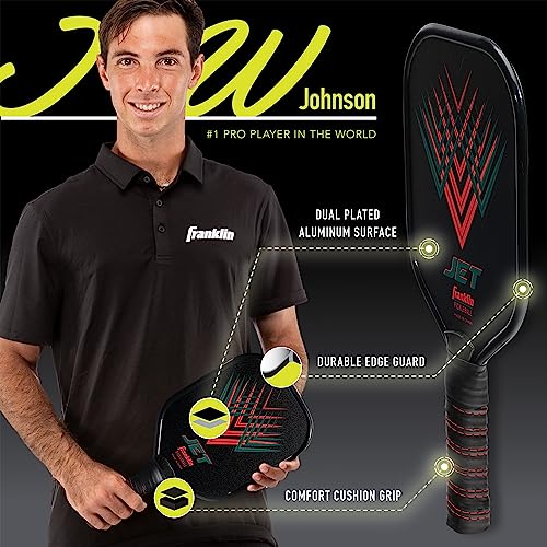 Franklin Sports Pickleball Paddle and Ball Set - Aluminum - Jet - 2 Player - USAPA Approved