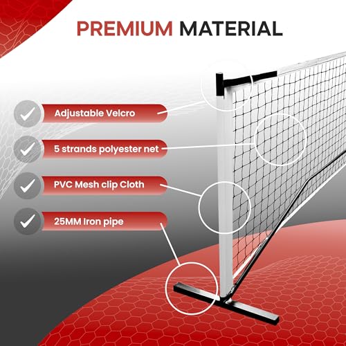 RAQSTACK - Pickleball Set of Portable Pickleball Net for Driveway & Court Marking Kit with Pickle Ball Bag - Easy Setup Outdoor & Indoor Pickle Ball Equipment for Recreational & Competitive Play