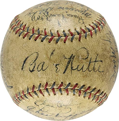 Babe Ruth & Lou Gehrig 1934 New York Yankees Team Signed Baseball PSA DNA COA - Autographed Baseballs