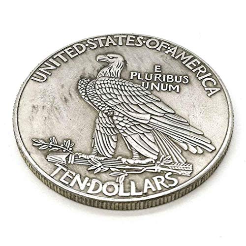YukaBa MarshLing Antique Liberty Indian Head Ten-Dollars Coin - Great American Commemorative Old Coins- Uncirculated Morgan Dollars-Discover History of US Coins Perfect Quality