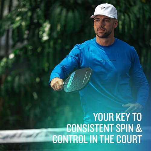 Paddletek Tempest Wave V3 Pickleball Paddle | Professional Pickleball Paddles with Polymer Honeycomb Core, ICED Carbon Fiber Surface, Tempest PolyCore & High Tack Performance Grip | USAPA Approved