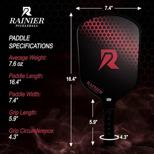 Fiberglass Pickleball Paddles Set of 2 | USAPA Approved Pickleball Paddle | 2 Rackets, 2 Balls, 1 Sling Carry Bag | 16mm Pickle Ball Paddle Set for Men and Women