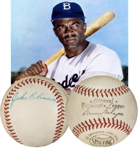 The Finest Jackie Robinson Single Signed National League Baseball PSA DNA COA - Autographed Baseballs