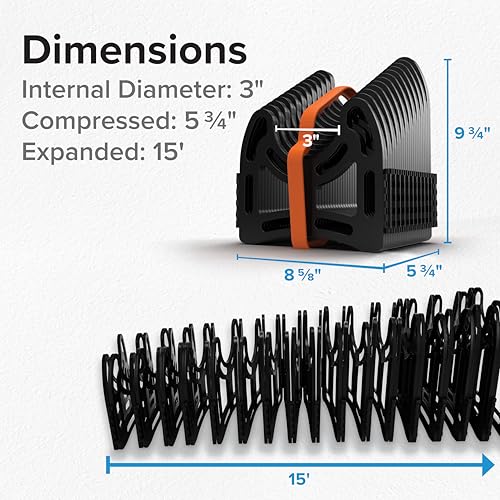 Camco Sidewinder 15-Ft RV Sewer Hose Support - Features Flexible Telescoping Design for Avoiding Obstacles & Deep Cradles Secure RV Sewer Hose - Out-of-The-Box Ready & Folds for RV Storage (43043)