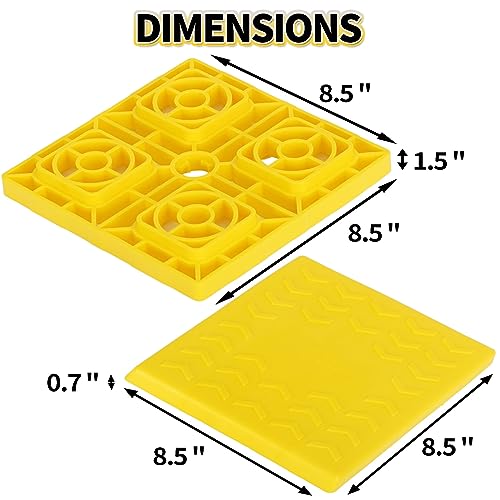 OULEME 12 Pack RV Leveling Blocks, Stackable Jack Blocks, Interlocking Leveling Pads with Carrying Bag, for Camper Travel Trailer