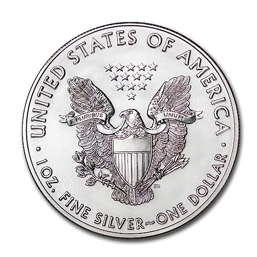1986-2021 (Random Year) 1 oz American Silver Eagle Coin Brilliant Uncirculated (Type 1) with Certificate of Authenticity $1 Seller BU