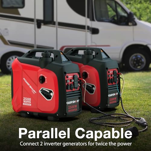 PowerSmart 2500-Watt Portable Inverter Generator with Quiet for Camping