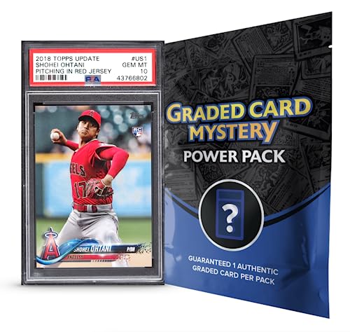 Zoo Packs PSA Graded Baseball Card Mystery Pack Plus | 1 PSA Graded & 1 Pack of Baseball Cards | Grade 8+ Guaranteed | Contains One Vintage, Rookie, Legend or Current Star