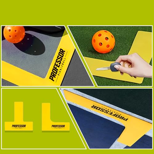 Professor Pickleball Court Marking Kit – Regulation Size Portable Pickleball Court Lines with Precision Tape Measure for Quick and Easy Setup – Perfect for Outdoor and On-The-Go Play