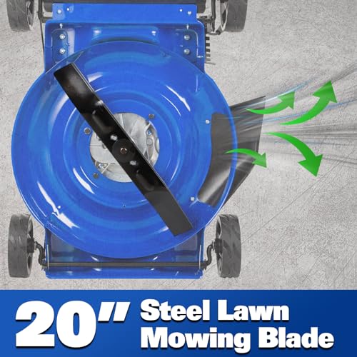 BILT HARD Gas Lawn Mower 20 inch, 144cc 4-Cycle OHV Engine Lawnmower, 8 Adjustable Cutting Heights Push Mowers for Lawn, Yard and Garden