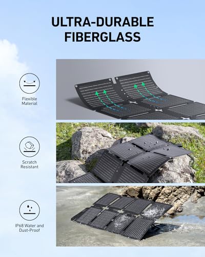 Anker SOLIX C300 DC Power Bank Station and 60W Solar Panel, 288Wh Portable Power Station, LiFePO4 Battery, 300W Solar Generator, for Outdoor, Camping, Traveling, and Emergencies