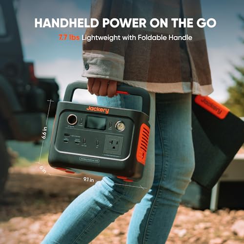 Jackery Solar Generator 240 v2 and 40W Mini Solar Panel, 256Wh LiFePO4 Battery, 300W AC & 100W USB-C Output, Ultra Fast Solar Charging for Outdoors, Camping, Travel & Emergencies (Renewed)