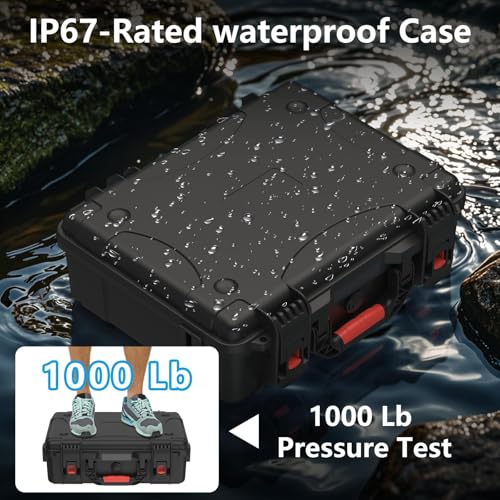 MEKEET Starlink Mini Case, IP67 Waterproof Hard case Fits Star Link Mini Dish, Portable Shoulder Dual Carry Options with Precision Cut Foam For Starlink Accessories,Ideal for Travel and Camping