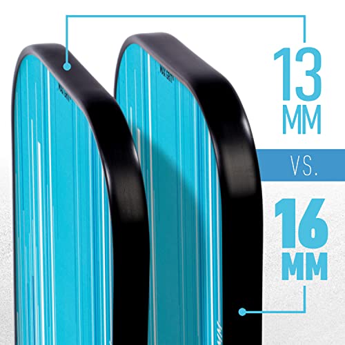 Franklin Sports Pro Pickleball Paddles - Signature Series Pro Paddle with MaxGrit Surface - USA Pickleball (USAPA) Tournament Approved - 16mm Polypropylene Core - Blue