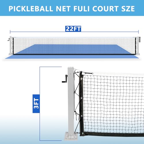 MegaGreen Surface Mount Pickleball System,Includes Two Heavy Duty Aluminum Pickleball Posts with Net for Indoor Or Outdoor Matches, Ideal for Pickleball
