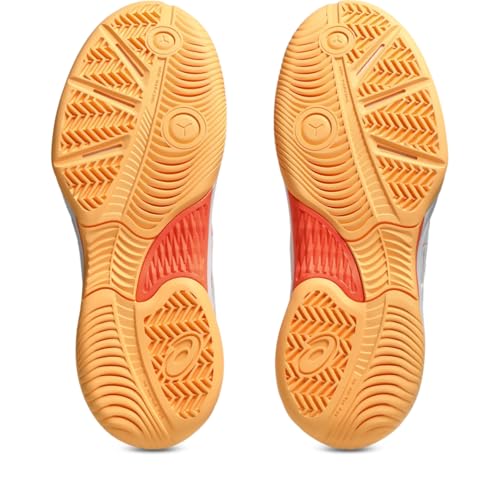 ASICS Women's Gel-RENMA Pickleball Shoes, 8.5, White/Vivid Coral
