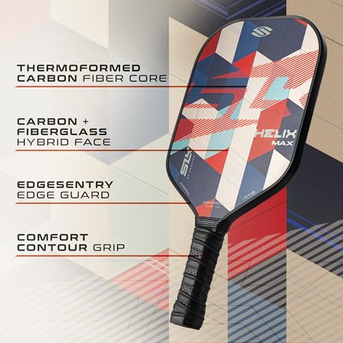 Selkirk Sport SLK Helix Pro Pickleball Paddle | Thermoformed Carbon Fiber Core Pickleball Paddles with Carbon Fiber & Fiberglass Hybrid Face | Unmatched Control | Patriot Bundle