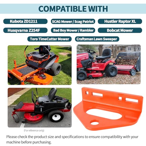 Zero Turn Mower Trailer Tow Hitch 1/4"(6mm) - Heavy Duty Lawn Mower Hitch with 3/4" Hole Center, Adjustable Slot Design, 2 Types of Carriage Bolts - Multi-Functional Trailer Hitch for Lawn Mowers