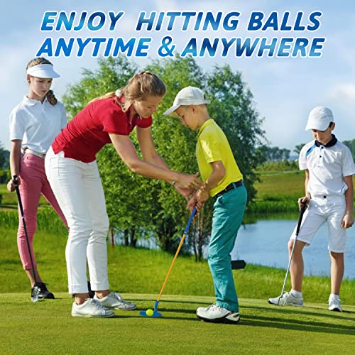 PGM Children's Golf Club Set - Can Hit Real Balls, 3 Pieces Clubs Includes Wood, Iron, and Putter, Great for Beginner Boys and Girls, Instructional Training Set