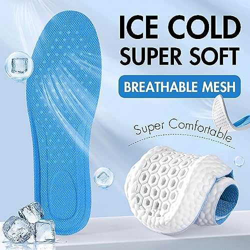 XINIFOOT 3 Pairs Breathable Shock Absorption Sport Shoe Insoles for Men&Women Elastic Soft Running Shoes Pad Replacement Insole (L Men 9-10.5 / Women 11-12.5)