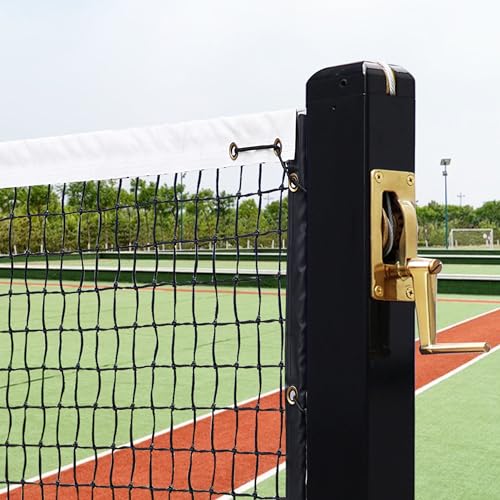 Seliyoo Pro-Grade In-Ground Pickleball Net with Brass Crank Handle,Galvanized Steel Sleeves,Tournament Regulation Size,Heavy Duty Pickleball Post for Indoor Gym or Outdoor Court