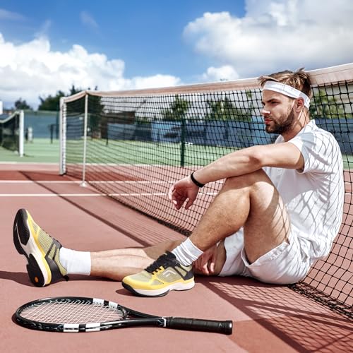 FitVille Extra Wide Pickleball Shoes for Men, All Court Tennis Sneakers Shoes with Arch Support