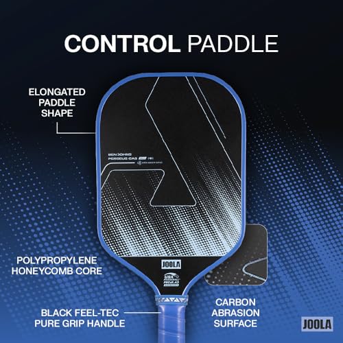 JOOLA Perseus 16mm Carbon Fiber Pickleball Paddle - CAS Surface Technology - Control & Power Paddle for Maximum Precision - USAP Approved - Aero Curve Design - Feel-Tec Pure Grip - NFC Chip Enabled
