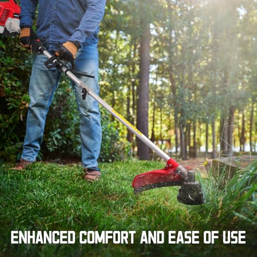 AMERISUN 25.4cc Weed Wacker Gas, 3-in-1 String Trimmer/Edger 16-Inch, 10-Inch Brush Cutter for Garden Edging & Lawn Care（AM4532）