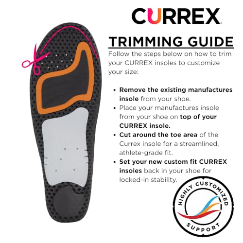 CURREX PICKLEBALLPRO Insoles for Pickleball Shoes – Arch Support Inserts w/Super Grip Surface & Premium Heel Cushioning, Helps Improve Foot Stability – for Men & Women– High Arch, Small
