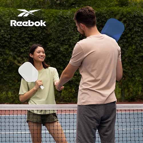 Reebok - Pickleball Set for 2 Players, Fiberglass Power Paddles with 13mm Polypropylene Core, Comfort Grip Handles, Aero Flight Balls, Ideal for Sports and Enthusiasts